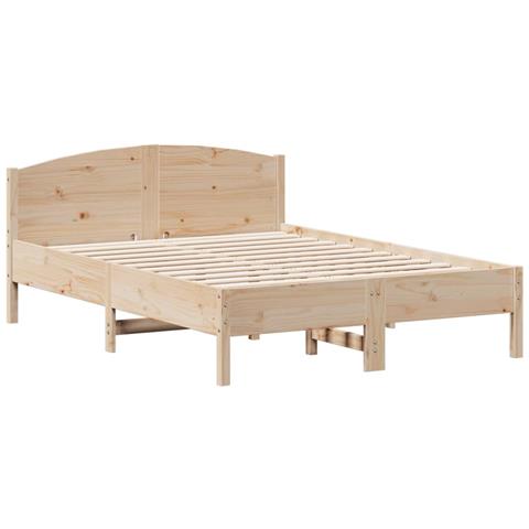 Giroletto Con Testiera 120x190 Cm In Legno Massello Di Pino - Foto 2