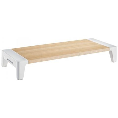 Monitor Podest+: Potenza E Stile Con 2 Porte Usb 3.2 Gen1 E Qc3, Design Compatto Da 80mm Per Un Supporto Fino A 15kg - Foto 1