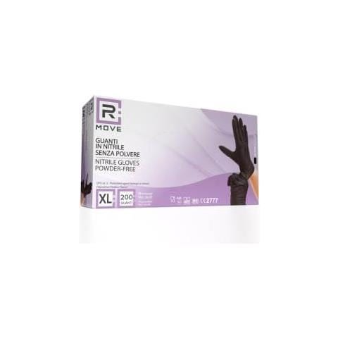 Guanti Nitrile Nero Uso Medico Taglia XL Confezione da 200 pz - Foto 1