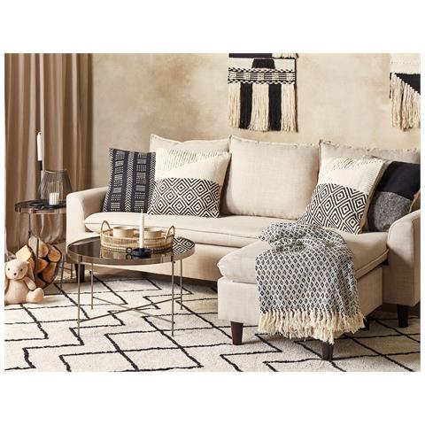 Set Di 2 Cuscini Calanthe Cotone 45 X 45 Cm Geometrico Beige - Foto 1