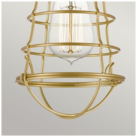 Plafoniera Industrial Nordica Mixon Acciaio Ottone Spazzolato 1 Luce E27 - Foto 2