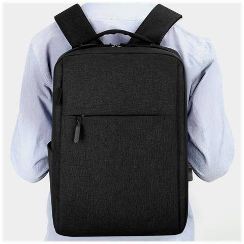 Zaino Tito Per Computer Portatile Porta Usb Integrata, Nero - Foto 2