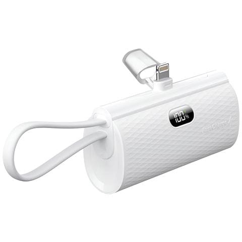 Caricabatterie Esterno 5000mah Connettori Lightning E Usb-c 20w, Bianco - Foto 1