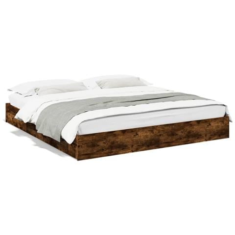 Giroletto Con Cassetti Rovere Fumo 180x200 Cm Legno Multistrato - Foto 2