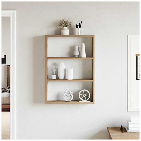 Scaffale A Parete Rovere Artigianale 43x9x60 Cm Truciolato - Foto 3