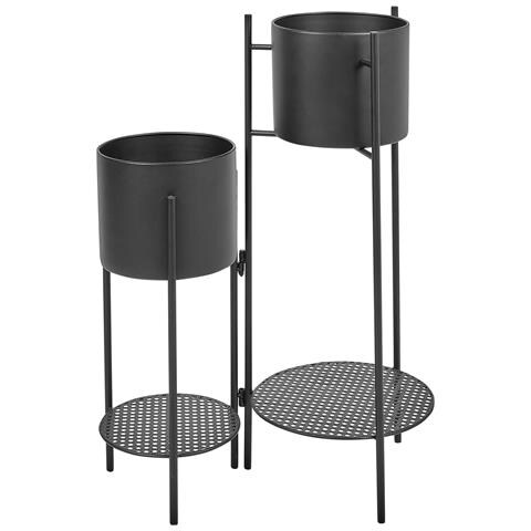 Supporto Per Vasi Ulmus Metallo 58 Cm Nero - Foto 2
