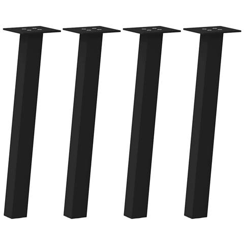 Gambe Per Tavolino 4 Pz Nero 42 Cm In Acciaio - Foto 2