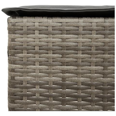 Sgabelli da Bar con Cuscini 2 pz Grigi in Polyrattan - Foto 10