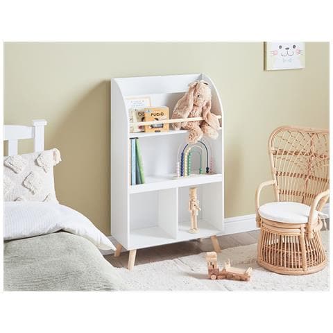 Libreria A 3 Ripiani Liloet 102 Cm Bianco - Foto 1