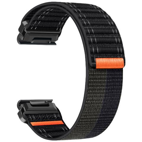 Cinturino Per Orologio In Nylon Per Garmin Fenix 8/567x/pro/epix 935/965 Black+grey 22 Mm - Foto 1