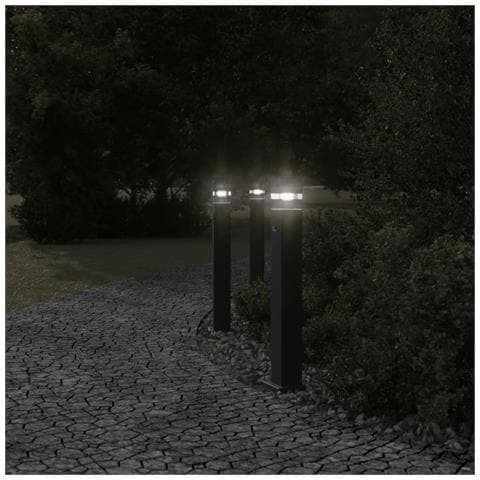 Lampada da Terra per Esterni con Sensore Nera 80cm in Alluminio - Foto 2