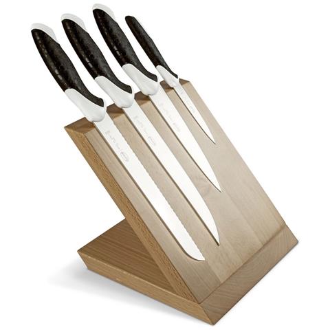 Ceppo Di Coltelli Da Cucina Sakura - Nero - Acciaio - 34x31x13 Cm - Foto 1