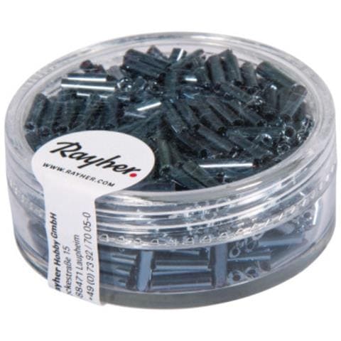 15gr Matite Di Vetro Colore ""pietra Del Sangue"" Lunghe 7x2mm - Con Foro Argentato - Foto 1