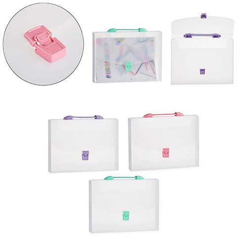 Pack 3 Valigie Porta Documenti In Gomma Surt 3 Col 25x4x32,5 Cm. Colore: Multicolore - Foto 1