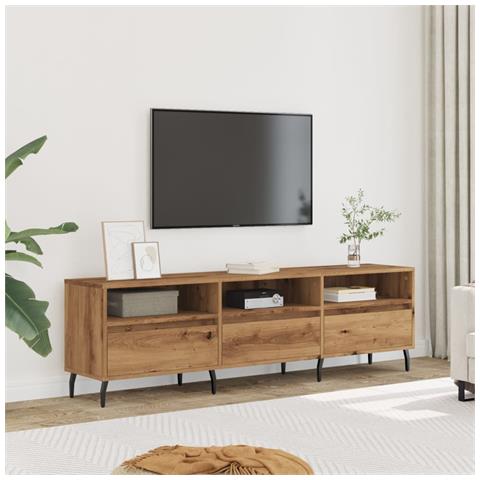 Mobile Porta Tv Rovere Artigianale 150x30x44,5 Cm Multistrato - Foto 1