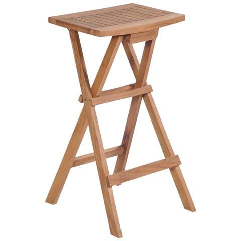 Lusso Casadino -  Sgabelli Da Bar Pieghevoli 4 Pz In Legno Massello Di Teak - Foto 1