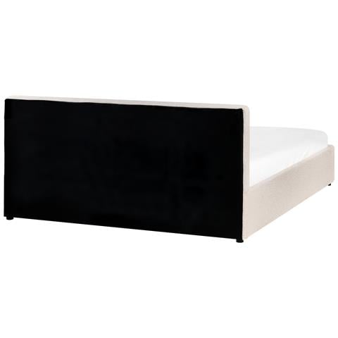Letto Contenitore Bouclé Bousse 160 X 200 Cm Bianco Sporco - Foto 8
