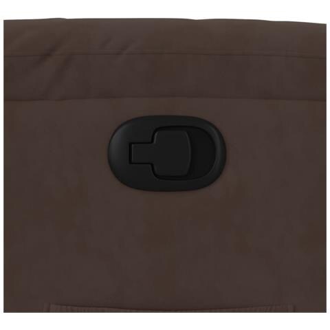 Poltrona Reclinabile Marrone in Tessuto di Microfibra - Foto 9