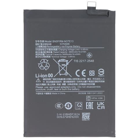 Batteria Di Ricambio Per Redmi Note 13 Li-polymer 3,89v 4900mah 19wh - Foto 1