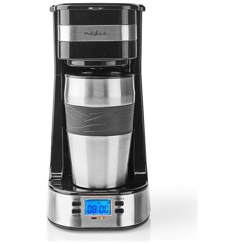 Caffettiera 750w Con Tazza Da Viaggio Da 0,4l E Display Lcd, Argento - Foto 1