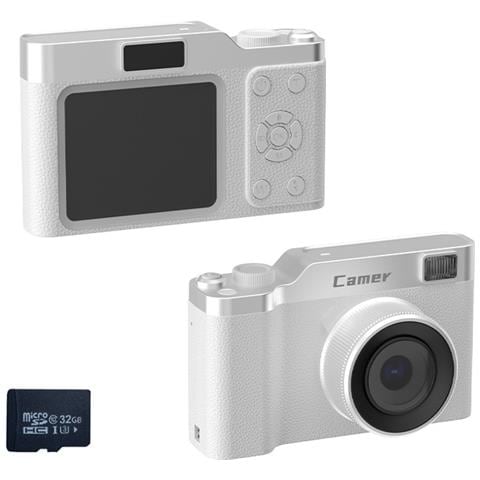 Fotocamera Digitale Compatta Con Zoom Ottico 5x E Scheda Tf Da 32gb - Cattura Ricordi Ovunque White - Foto 1