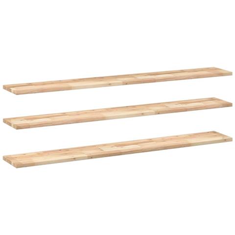 Lusso Casadino -  Mensole Da Parete 3 Pz 160x20x2 Cm Legno Acacia Non Trattato - Foto 1