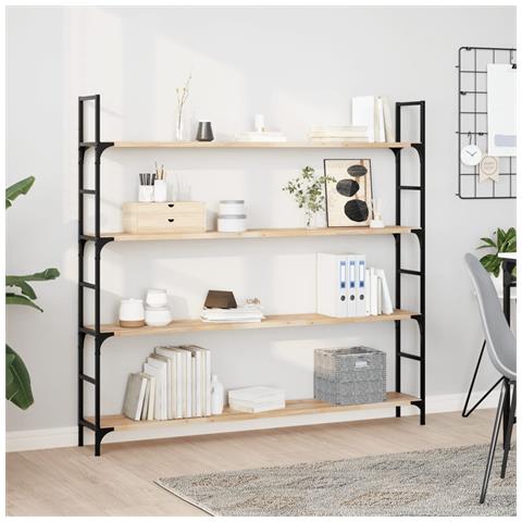 Lusso Casadino -  Mensole Da Parete 3 Pz 160x20x2 Cm Legno Acacia Non Trattato - Foto 8