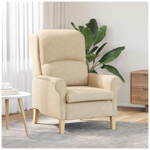 poltrona Crema 76 x 94 x 102 cm Microfibra - Foto 2