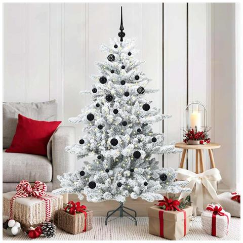 Albero di Natale Artificiale con Rami Pieghevoli Bianco 150 cm - Foto 2