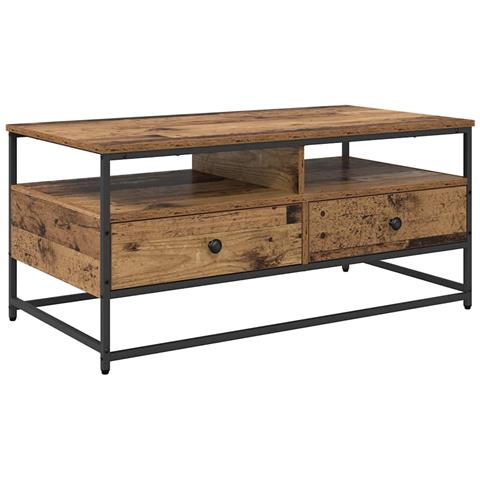 Tavolino da salotto con cassetto Legno vecchio 100 x 51 x 45 cm - Foto 1
