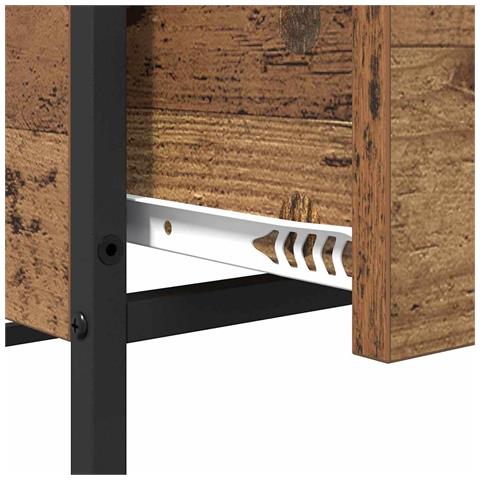 Tavolino da salotto con cassetto Legno vecchio 100 x 51 x 45 cm - Foto 9