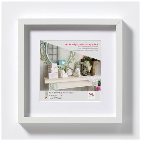 Stoccolma 3d Cornice In Legno 30x30 Bianco - Foto 1