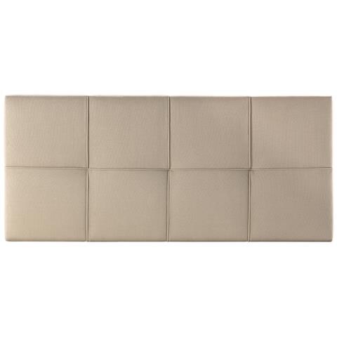 Testiera Imbottita Sicilia 160x60 Cm Beige - Foto 2