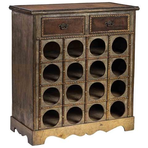Baul Porta Bottiglie In Legno Marrone 63x31x69,5h Cm - Foto 1