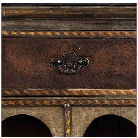 Baul Porta Bottiglie In Legno Marrone 63x31x69,5h Cm - Foto 7