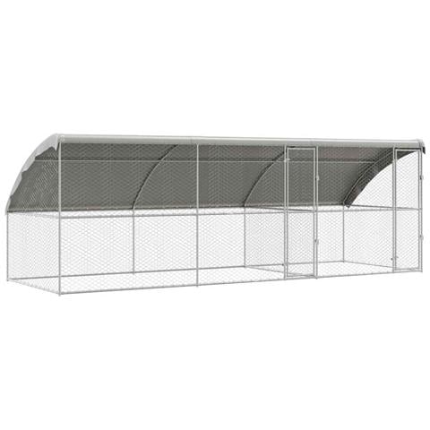 Cuccia per cani 3 pcs Argento 6 x 2 x 2 m Acciaio zincato - Foto 1
