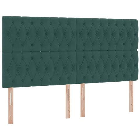 Letto con Contenitore Verde Scuro 200 x 200 cm Velluto - Foto 9