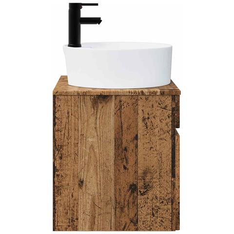 Mobile lavabo da parete Legno antico 49 x 44,5 x 65 cm - Foto 2