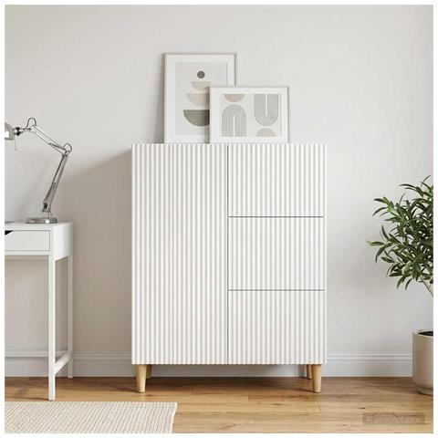 Credenza Bianco 66 x 34,5 x 90 cm Legno ingegnerizzato - Foto 2