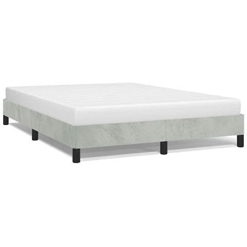 Struttura letto senza Materasso Grigio Chiaro 152x203 cm matrimoniale Velluto - Foto 1