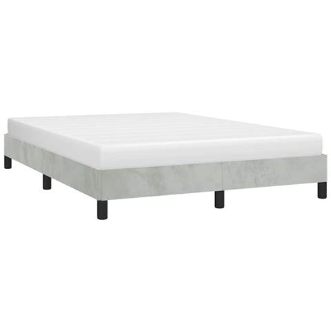 Struttura letto senza Materasso Grigio Chiaro 152x203 cm matrimoniale Velluto - Foto 2
