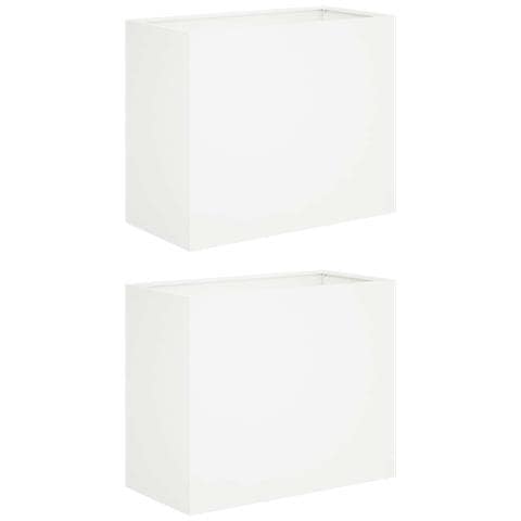 Vaso da giardino 2 pz Bianco 60 x 30 x 50 cm - Foto 1