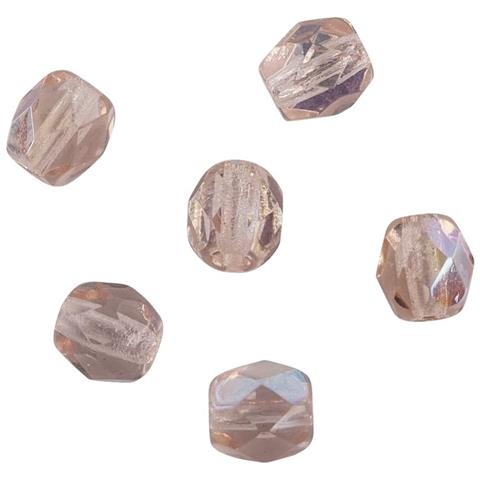 100 Pezzi - Perla In Vetro Sfaccettata 4mm - Colore Quarzo Rosa - Foto 2