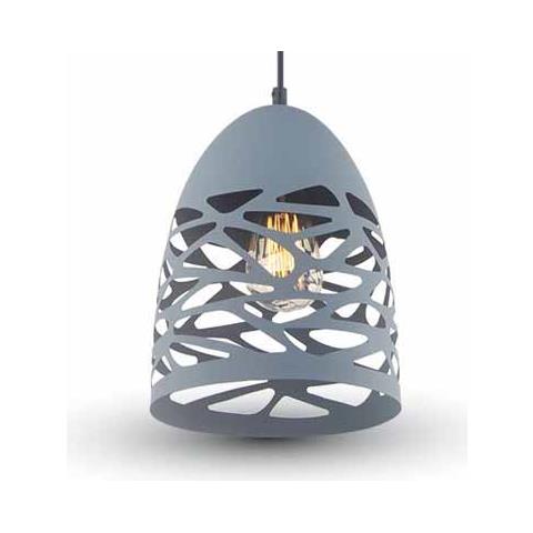 Lampadario Portalampada 1mt E27 Elegant Ø200mm Mod Vt-7200 - Sku 3822 - Metallo Grigio - Foto 2
