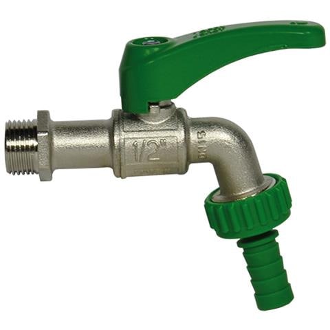 Rubinetto Portagomma A Sfera Con Portagomma Orientabile A 360° Evita Lo Schiacciamento Del Tubo In Gomma Innestato Sul Raccordo. Maniglia Ergonomica. Elevata Resistenza Al Gelo. Corpo In Ottone Nichelato, Raccordo In Polimero. Maniglia A Leva In Alluminio - Foto 8