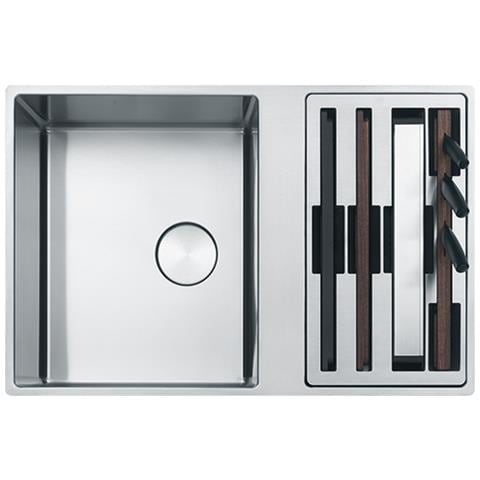 Box Center BWX 220-41-27 Lavello da Incasso 1 e 1/2 Vasche con Dimensioni 79 x 51 cm Colore Inox - Foto 1