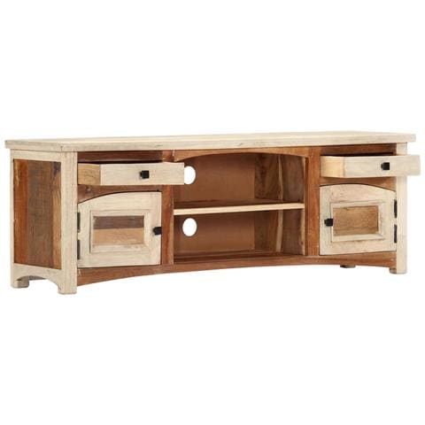 Mobile Porta Tv 120x30x40 Cm In Legno Massello Di Recupero - Foto 2