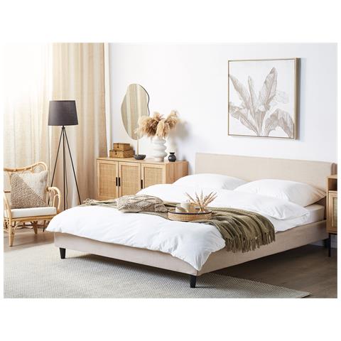 Fodera In Tessuto Beige Per Il Letto 180 X 200 Cm Fitou - Foto 16