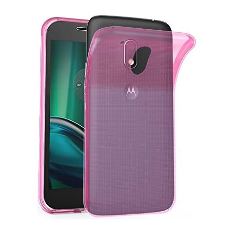 Custodia Compatibile Con Motorola Moto G4 Play In Rosa Transparente - Coperchio Protettivo In Silicone Tpu Flessibile - Foto 1