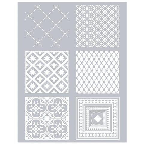 Stencil Per Pasta Polimerica 11,4 Cm X 15,3 Cm - Piastrelle Di Cemento - Foto 4